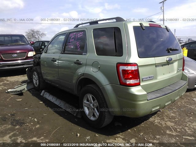 1FMCU49309KA32370 - 2009 FORD ESCAPE HYBRID GREEN photo 3