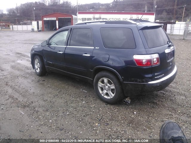 1GKER23738J164630 - 2008 GMC ACADIA SLT-1 Dark Blue photo 3