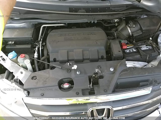 5FNRL5H64DB037547 - 2013 HONDA ODYSSEY EXL ვერცხლისფერი ფოტო 10