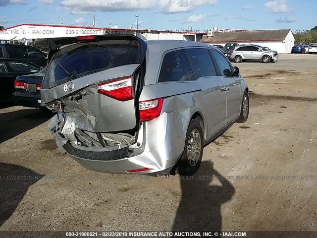 5FNRL5H64DB037547 - 2013 HONDA ODYSSEY EXL ვერცხლისფერი ფოტო 4