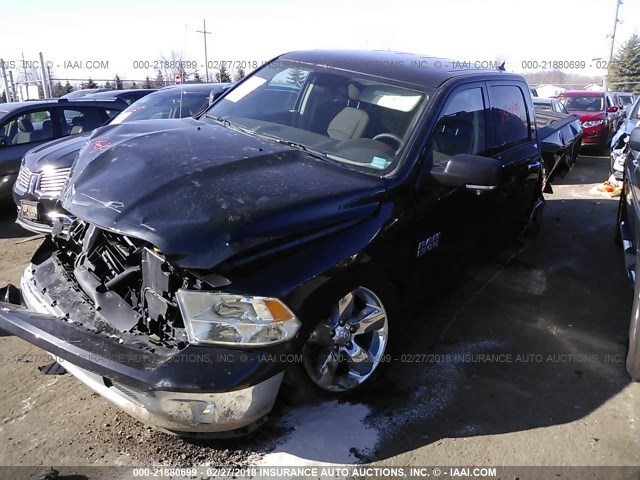 1C6RR7LG2HS738906 - 2017 RAM 1500 SLT BLACK photo 2