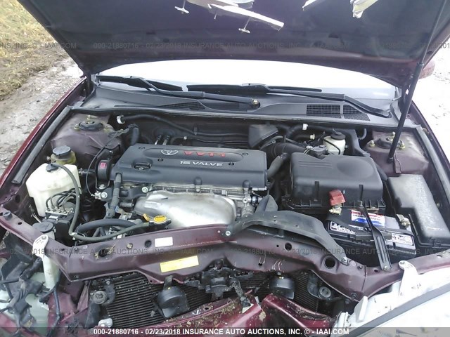 4T1BE32K66U129089 - 2006 TOYOTA CAMRY LE/XLE/SE Қызыл фото 10