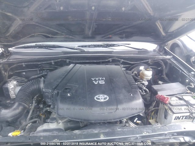 3TMJU4GN1AM093918 - 2010 TOYOTA TACOMA DOUBLE CAB PRERUNNER GRAY photo 10