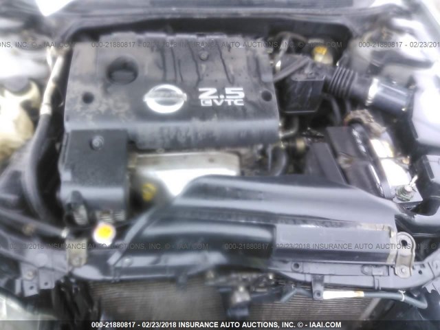 1N4AL11D66N419927 - 2006 NISSAN ALTIMA S/SL SILVER photo 10