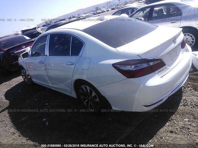 JHMCR6F57HC017833 - 2017 HONDA ACCORD HYBRID/EXL WHITE photo 3