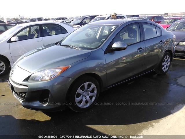 JM1BL1UF5C1531892 - 2012 MAZDA 3 I GRAY photo 2