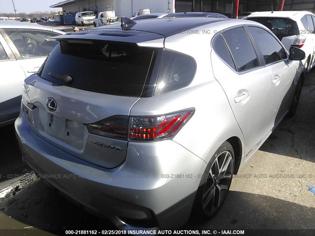 JTHKD5BH8F2231205 - 2015 LEXUS CT 200 SILVER photo 4