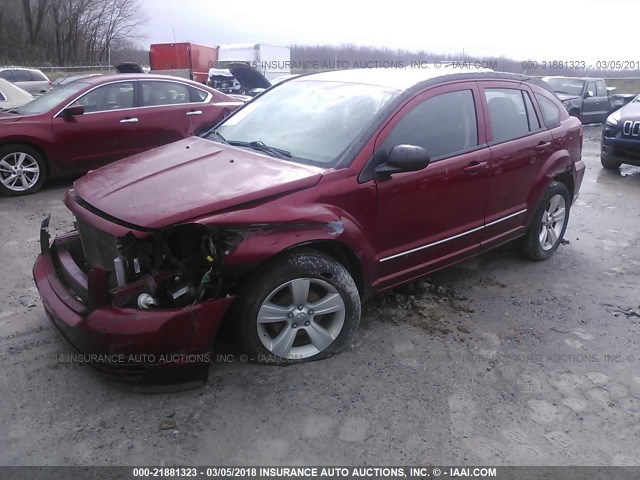 1B3CB4HA5AD552231 - 2010 DODGE CALIBER SXT RED photo 2