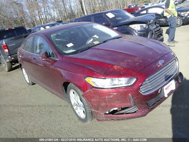 3FA6P0H75FR251442 - 2015 FORD FUSION SE MAROON photo 1