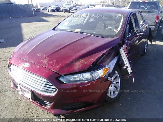 3FA6P0H75FR251442 - 2015 FORD FUSION SE MAROON photo 6