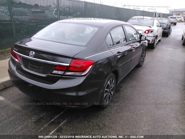 19XFB2F92DE262346 - 2013 HONDA CIVIC EXL BLACK photo 4