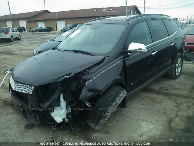 1GNLRFED0AS125725 - 2010 CHEVROLET TRAVERSE LT BLACK photo 2