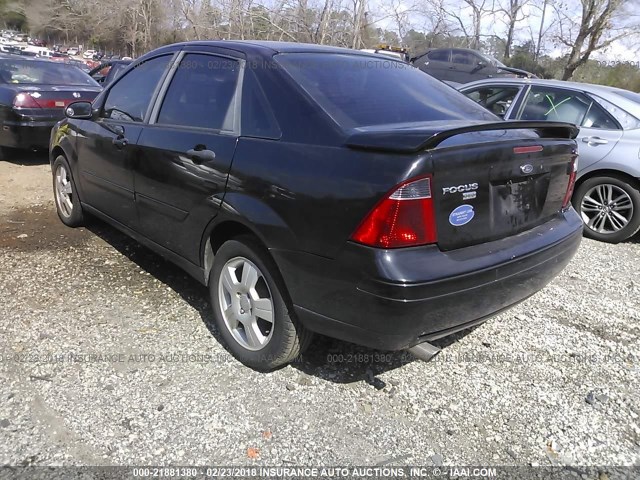 1FAHP34N57W200083 - 2007 FORD FOCUS ZX4/S/SE/SES 黑色 照片 3