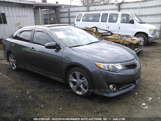 4T1BK1FK9DU022848 - 2013 TOYOTA CAMRY SE/XLE GRAY photo 1