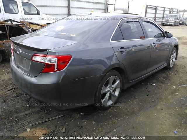 4T1BK1FK9DU022848 - 2013 TOYOTA CAMRY SE/XLE GRAY photo 4