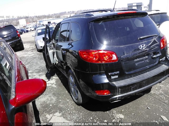 5NMSH13E97H118492 - 2007 HYUNDAI SANTA FE SE/LIMITED BLACK photo 3