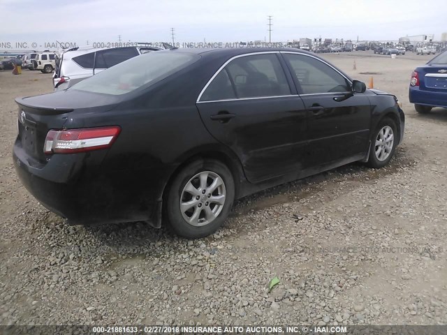 4T4BF3EK8BR171451 - 2011 TOYOTA CAMRY SE/LE/XLE BLACK photo 4