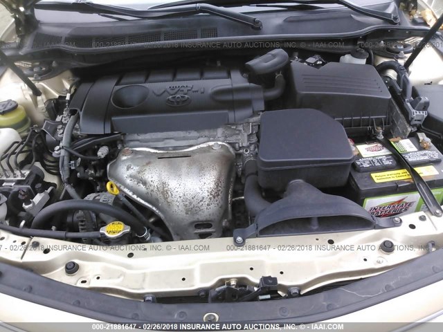 4T1BF3EKXBU203648 - 2011 TOYOTA CAMRY SE/LE/XLE GOLD photo 10