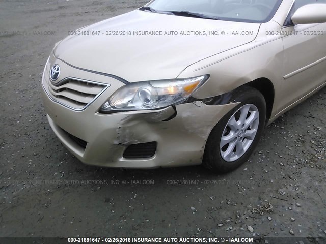 4T1BF3EKXBU203648 - 2011 TOYOTA CAMRY SE/LE/XLE GOLD photo 6