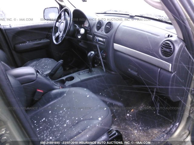 1J4GK38K32W333366 - 2002 JEEP LIBERTY RENEGADE GREEN photo 5