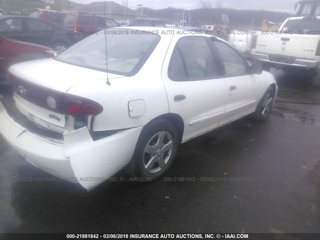 1G1JF52F347147436 - 2004 CHEVROLET CAVALIER LS WHITE photo 4