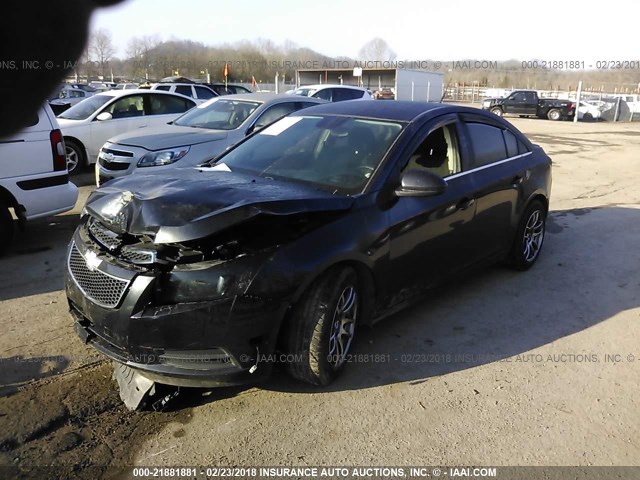 1G1PJ5SB1D7149661 - 2013 CHEVROLET CRUZE ECO BLACK photo 2