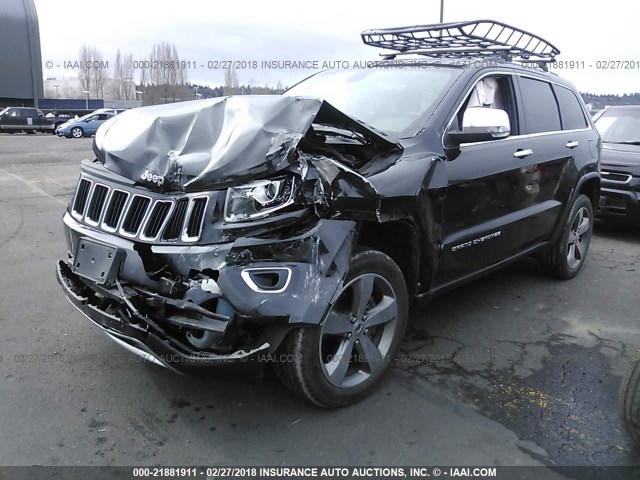 1C4RJFBG8EC280080 - 2014 JEEP GRAND CHEROKEE LIMITED BLACK photo 2