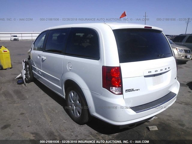 2C4RDGBG2GR262844 - 2016 DODGE GRAND CARAVAN SE WHITE photo 3