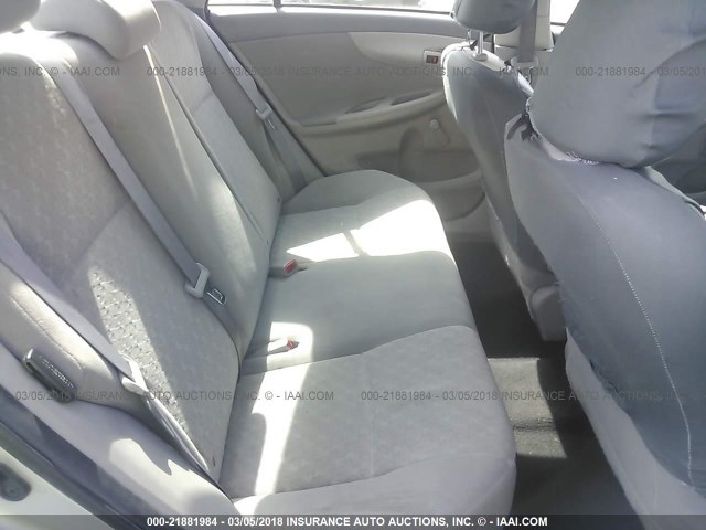 2T1BU40E29C173716 - 2009 TOYOTA COROLLA S/LE/XLE SILVER photo 8