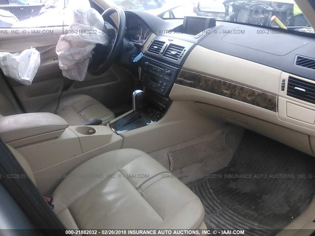 WBXPC93427WF14583 - 2007 BMW X3 3.0SI Champagne photo 5