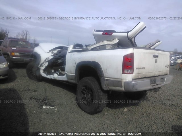 3D7KS28C25G732250 - 2005 DODGE RAM 2500 ST/SLT WHITE photo 3