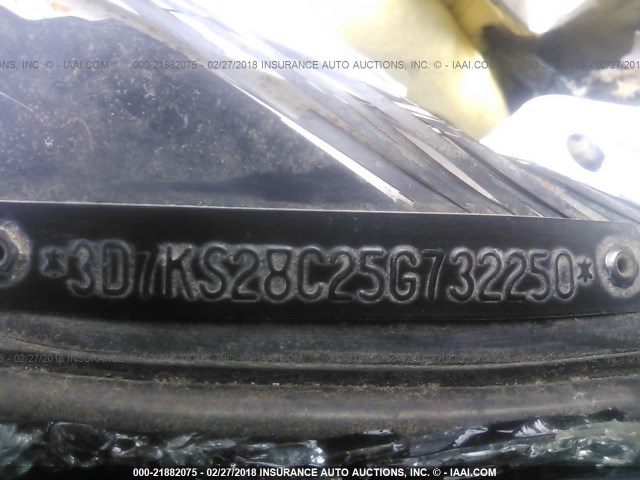 3D7KS28C25G732250 - 2005 DODGE RAM 2500 ST/SLT 白色 照片 9