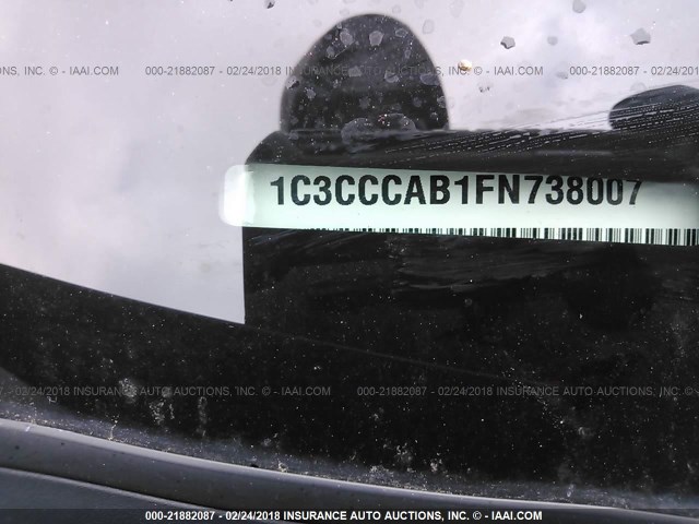 1C3CCCAB1FN738007 - 2015 CHRYSLER 200 LIMITED BLACK photo 9