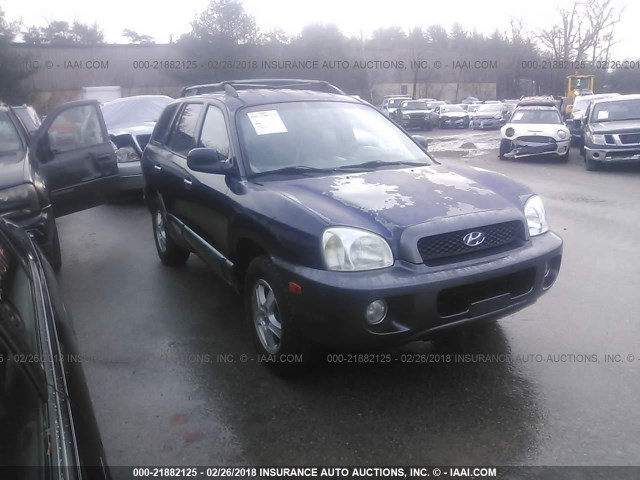 KM8SC13E04U829738 - 2004 HYUNDAI SANTA FE GLS/LX BLUE photo 1