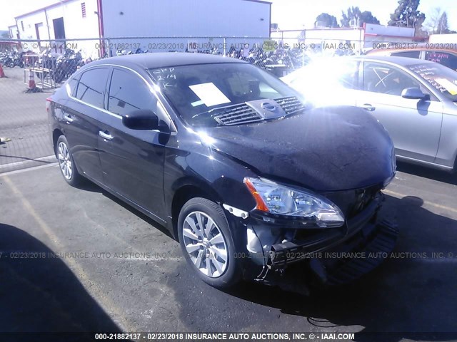 3N1AB7AP4FL675903 - 2015 NISSAN SENTRA S/SV/SR/SL BLACK photo 1