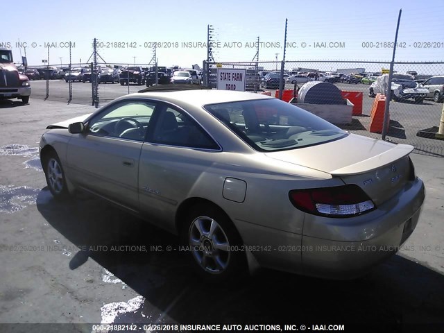 2T1CF28P1YC356743 - 2000 TOYOTA CAMRY SOLARA SE/SLE ოქროსფერი ფოტო 3