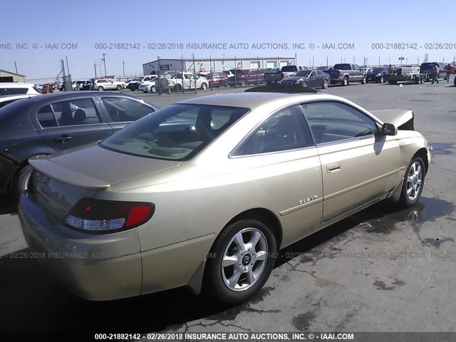 2T1CF28P1YC356743 - 2000 TOYOTA CAMRY SOLARA SE/SLE ოქროსფერი ფოტო 4