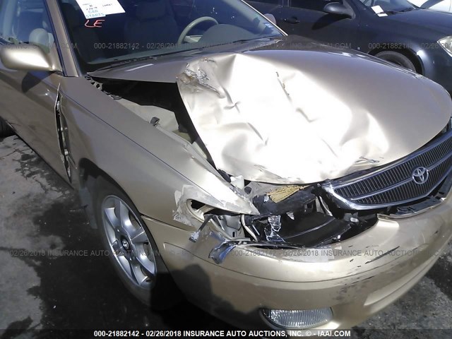 2T1CF28P1YC356743 - 2000 TOYOTA CAMRY SOLARA SE/SLE ოქროსფერი ფოტო 6
