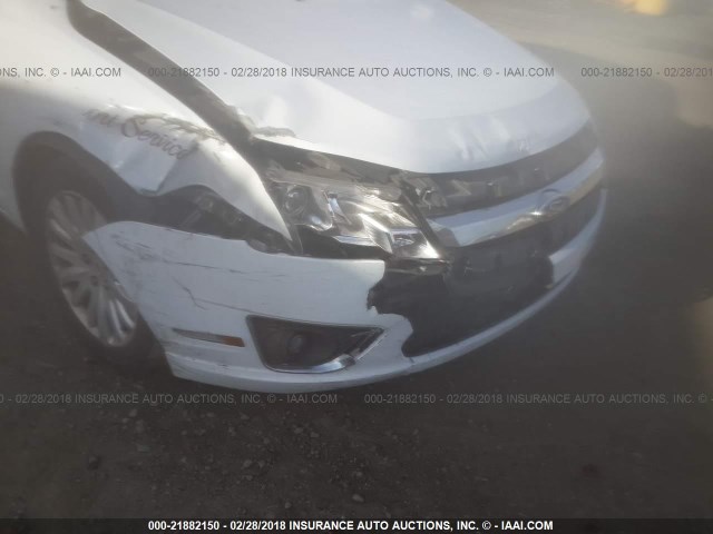 3FADP0L33AR247894 - 2010 FORD FUSION HYBRID WHITE photo 6