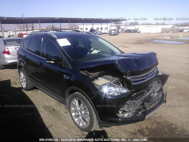 1FMCU0J90EUA22557 - 2014 FORD ESCAPE TITANIUM BLACK photo 1