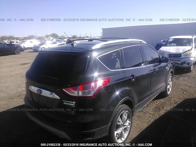 1FMCU0J90EUA22557 - 2014 FORD ESCAPE TITANIUM BLACK photo 4