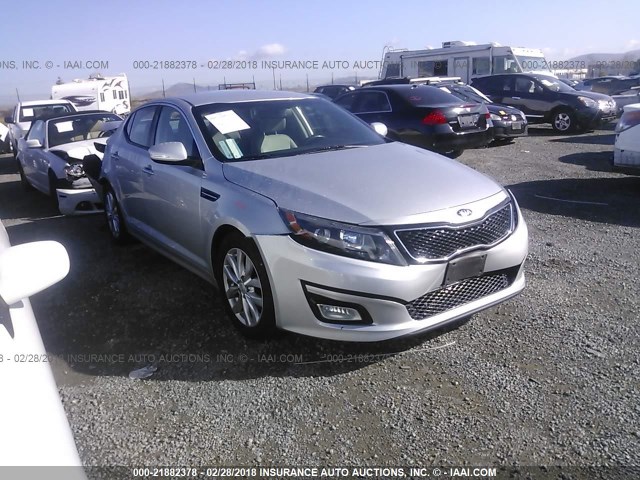 5XXGN4A70EG301599 - 2014 KIA OPTIMA EX SILVER photo 1