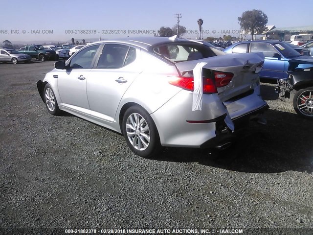 5XXGN4A70EG301599 - 2014 KIA OPTIMA EX SILVER photo 3