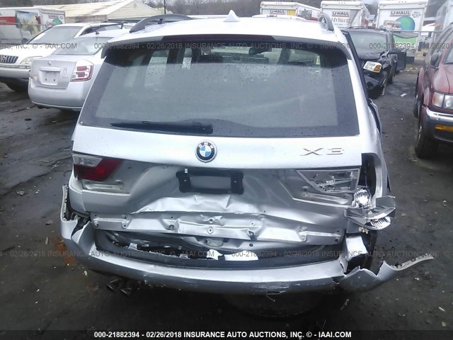 WBXPC93497WJ01816 - 2007 BMW X3 3.0SI SILVER photo 6