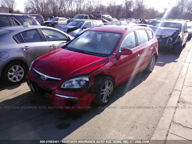 KMHDC8AEXCU127641 - 2012 HYUNDAI ELANTRA TOURING GLS/SE RED photo 2