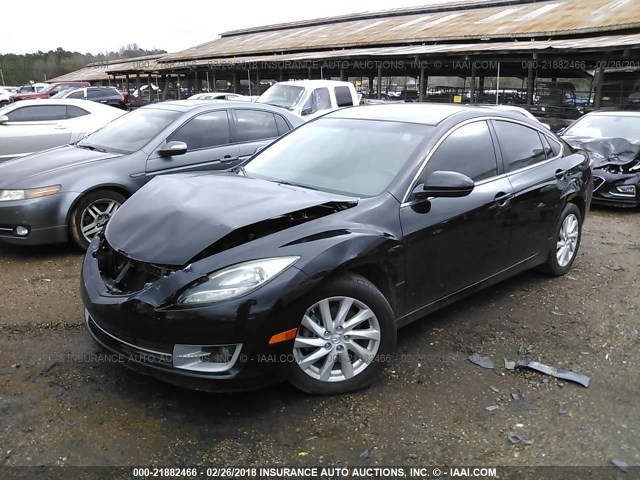 1YVHZ8DH6D5M00543 - 2013 MAZDA 6 TOURING BLACK photo 2