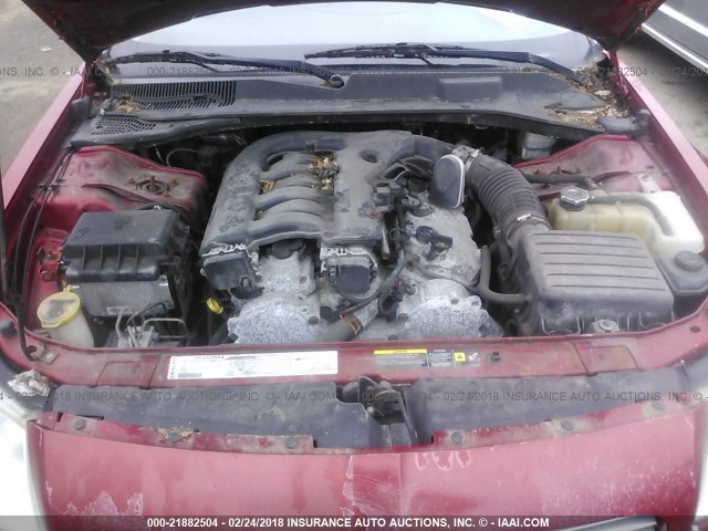 2D4FV47V76H420513 - 2006 DODGE MAGNUM SXT RED photo 10