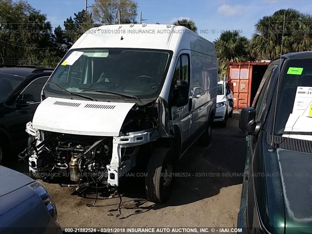 3C6TRVCG8GE100185 - 2016 RAM PROMASTER 2500 2500 HIGH WHITE photo 2