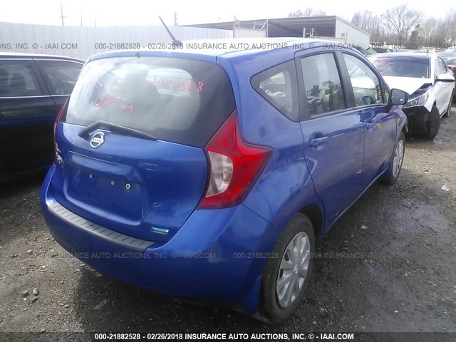 3N1CE2CP9GL389577 - 2016 NISSAN VERSA NOTE S/S PLUS/SV/SL/SR BLUE photo 4