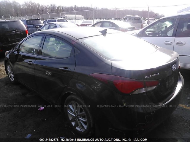 KMHDH4AE7FU301132 - 2015 HYUNDAI ELANTRA SE/SPORT/LIMITED BLACK photo 3